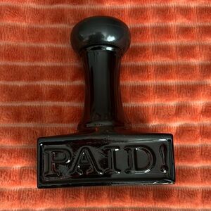 Avon Decanter with 'PAID!' Design